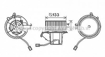 AVA QUALITY COOLING ms8629 -  Электродвигатель, вентиляция салона